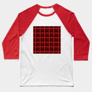 Dark Goth Red Pattern Baseball T-Shirt